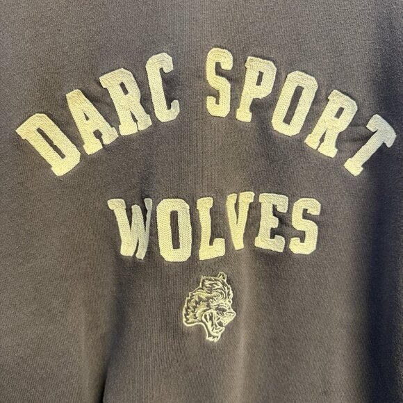 Darc Sport Wolves Sweatshirt Mens Large Gray Crew Neck Embroidered Gym Limited - Picture 4 of 9
